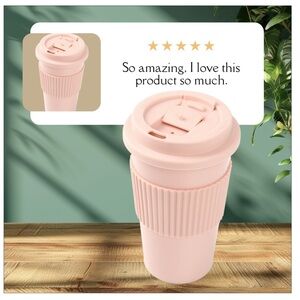 Mainstays Vaso de Café de Plástico 18oz, Rosa